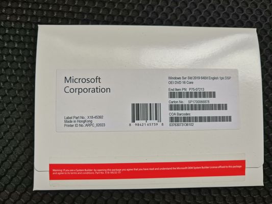 De originele ESD Zeer belangrijke Code van Microsoft Office 2016 van de Windows Server 2016productcode