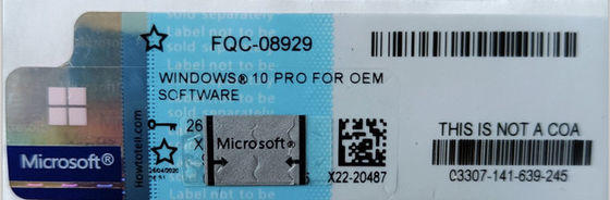 ESD van het de Productcodepak van PC Vensters 10 Procoa-Stickeroem