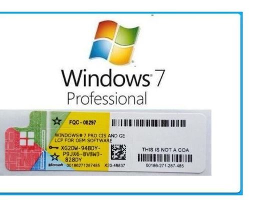 X16 Blauwe de Stickerx20 Oem Zeer belangrijke COA van Windows 7 Prosticker