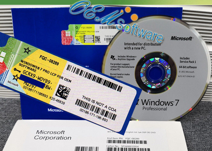 Globale de Doosoem van het Activeringscoa Windows 7 Home Premium met 64 bits